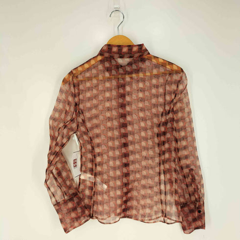 ザラ ZARA Print Organza Blouse プリント オーガンジー ブラウス レディース import:S