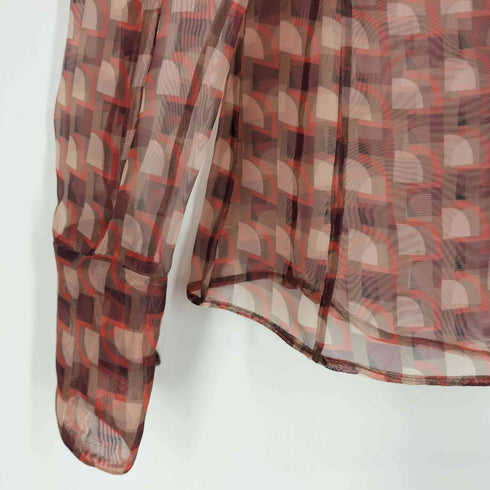 ザラ ZARA Print Organza Blouse プリント オーガンジー ブラウス レディース import:S