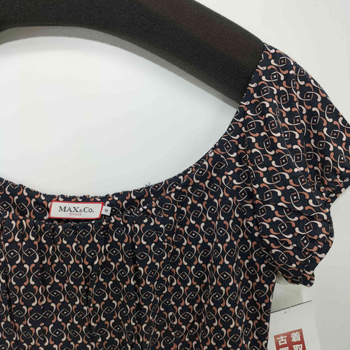 マックスアンドコー MAX & CO. シルク混 オープンネックブラウス レディース M