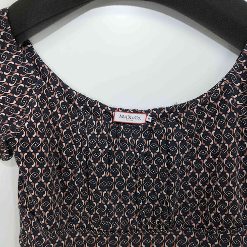 マックスアンドコー MAX & CO. シルク混 オープンネックブラウス レディース M