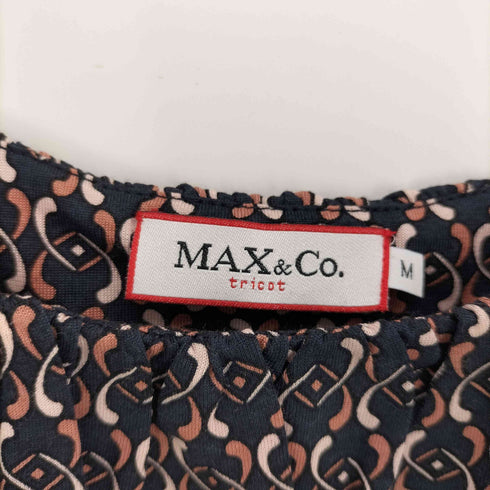マックスアンドコー MAX & CO. シルク混 オープンネックブラウス レディース M