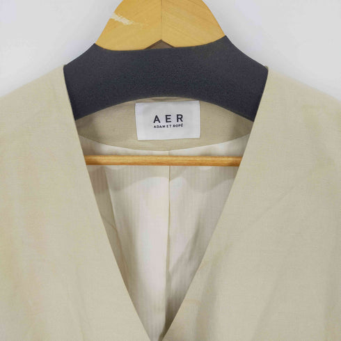 アダムエロペ Adam et Rope AER ノーカラーリネンジレ レディース FREE