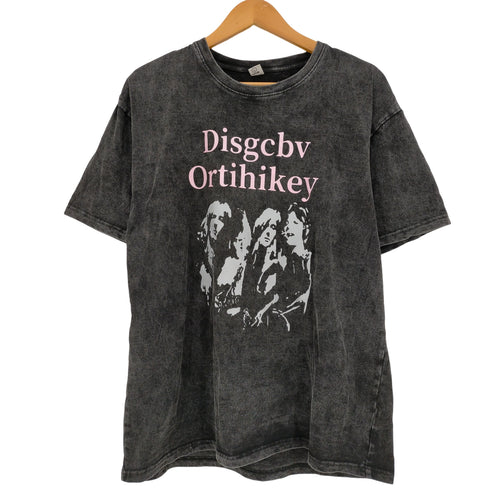 nugu ウォッシングピンクレタリングTシャツ メンズ JPN:L