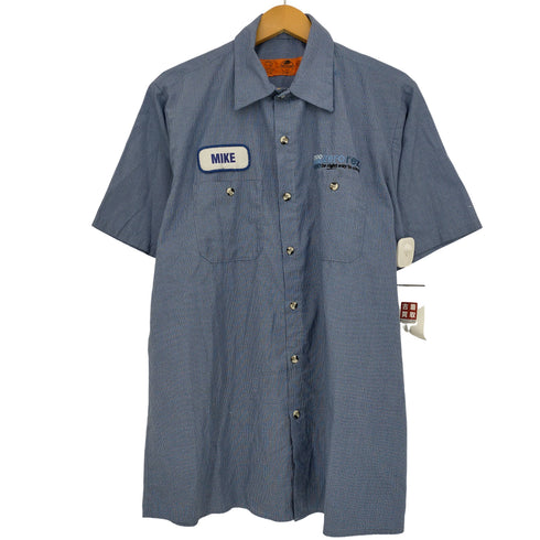 レッドキャップ RED KAP 90-00s 企業ロゴ ワークシャツ メンズ import:L