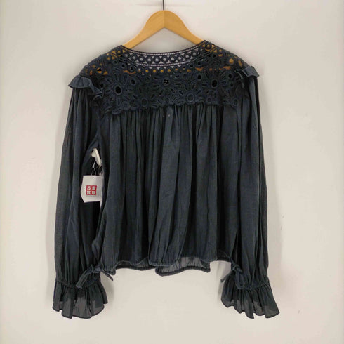 イザベルマランエトワール ISABEL MARANT ETOILE エトワールブラウス ホワイトコットン&かぎ針編みレース レディース JPN:36