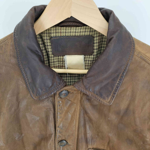 エルエルビーン L.L.Bean 90-00S 裏地千鳥格子 ハンティング レザージャケット メンズ