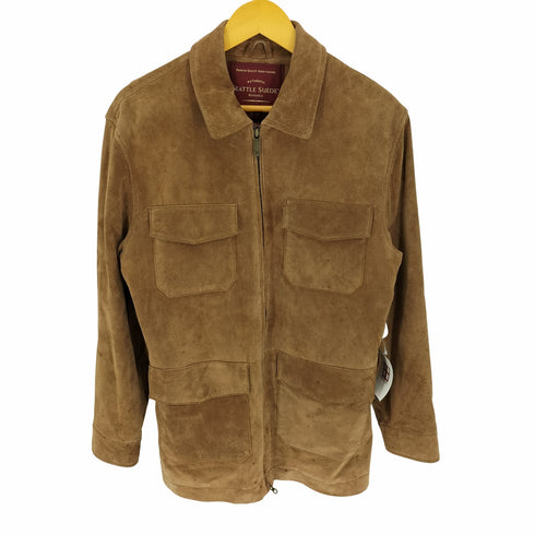 エディーバウアー Eddie Bauer SEATTLE SUEDE WASHABLE ジップアップ スウェード レザー ハーフ ジャケット メンズ import:S