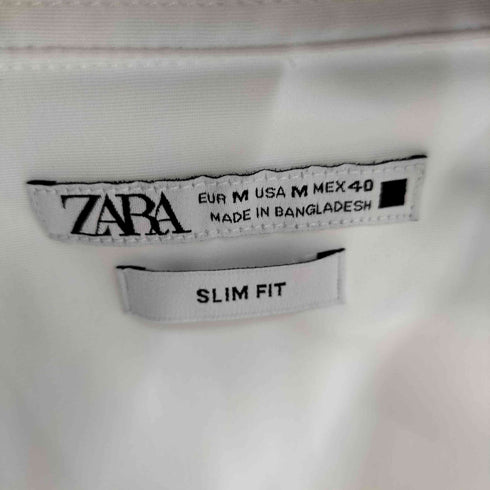 ザラ ZARA SLIM FIT ストレッチ S/S シャツ メンズ import:M