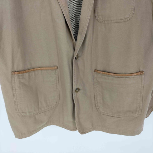 オービス ORVIS 裏地メッシュ エルボーパッチ パイピングレザー ヘビーコットン 2B テーラードジャケット メンズ