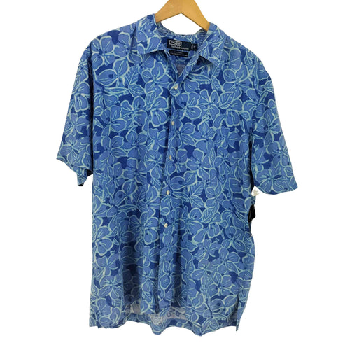 ポロバイラルフローレン Polo by RALPH LAUREN CALDWELL リネンコットン オープンカラーシャツ メンズ import:M