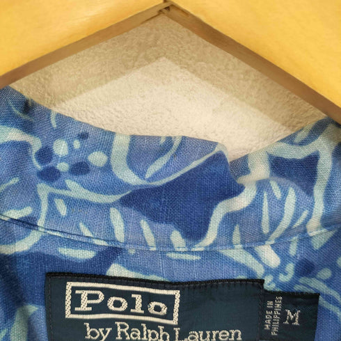ポロバイラルフローレン Polo by RALPH LAUREN CALDWELL リネンコットン オープンカラーシャツ メンズ import:M