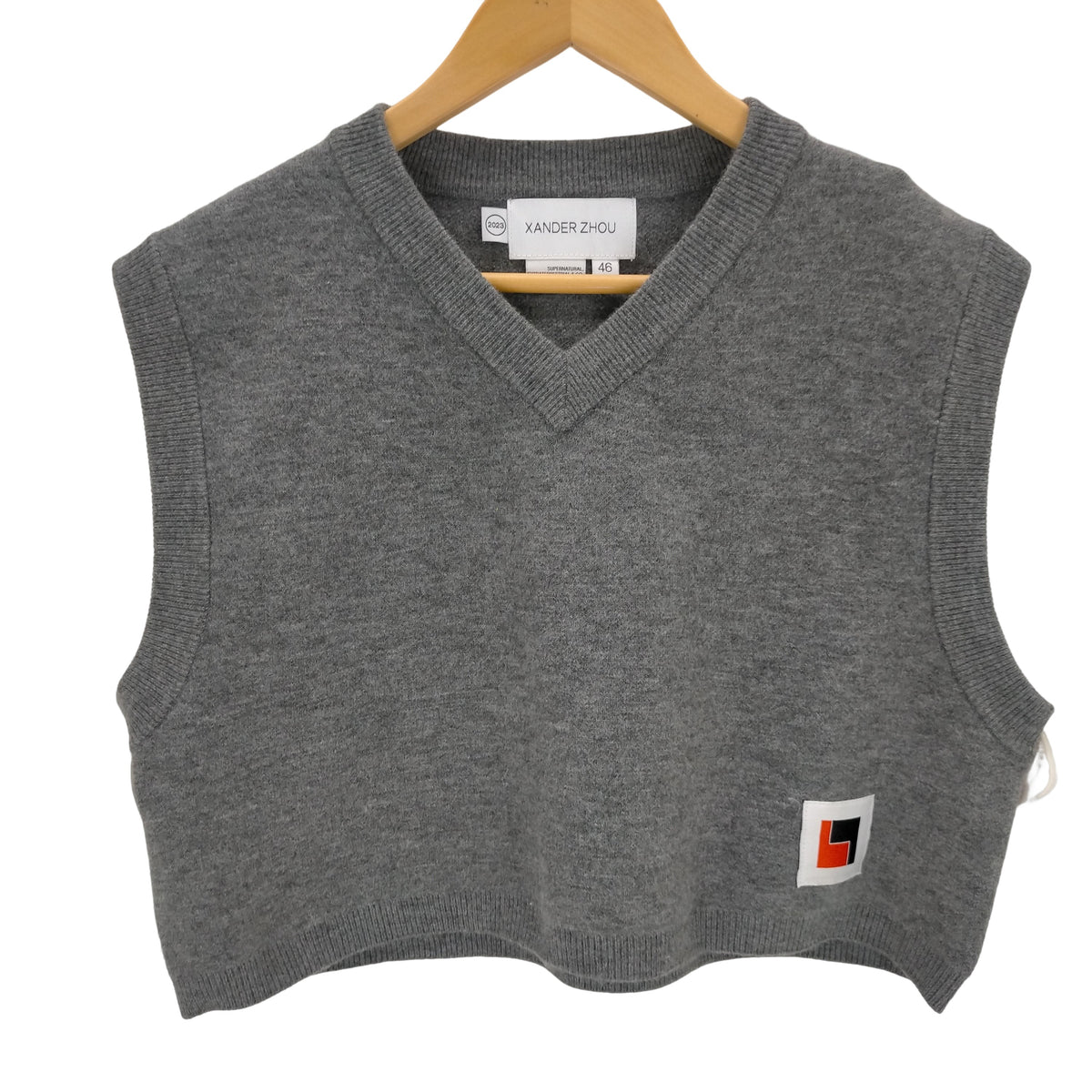 トップス xander zhou 23ss short knit vest XANDER ZHOU 23ss short knit vest for men, size 48.
