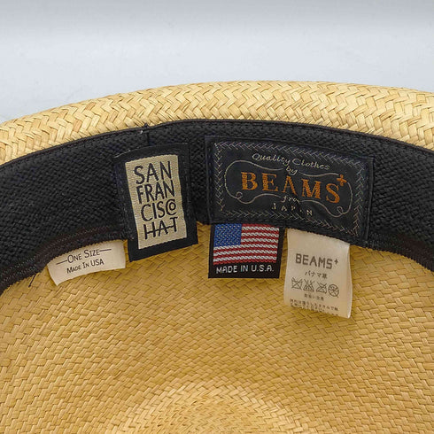 ビームスプラス BEAMS+ SANFRANCISCO HAT 別注 USA製 パナマ草 NATURAL RAY パナマハット メンズ