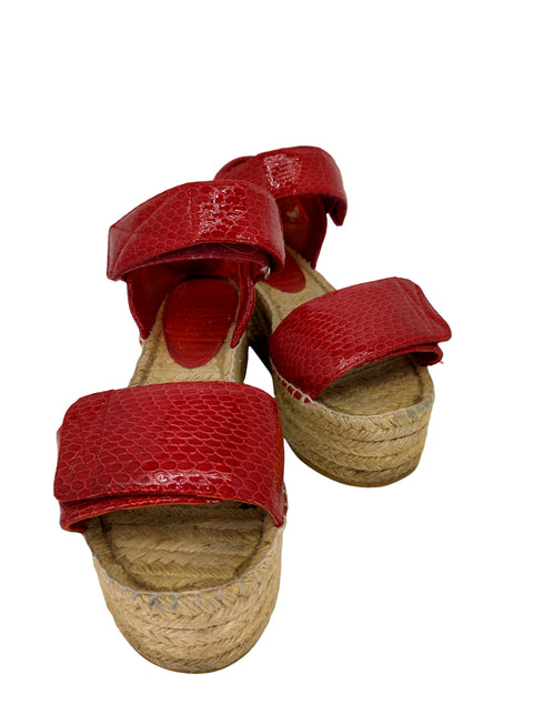 エムエムシックス メゾンマルジェラ MM6 Maison Margiela ウエッジソール クロコ柄 サンダル レディース 38