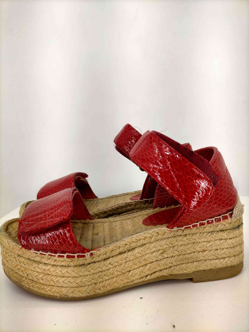 エムエムシックス メゾンマルジェラ MM6 Maison Margiela ウエッジソール クロコ柄 サンダル レディース 38