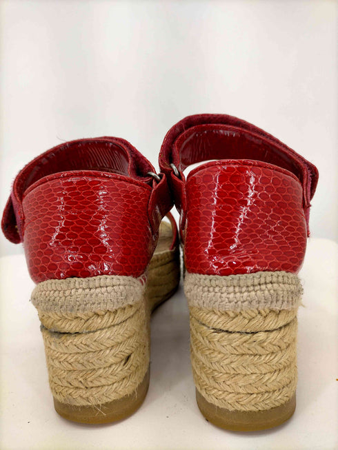 エムエムシックス メゾンマルジェラ MM6 Maison Margiela ウエッジソール クロコ柄 サンダル レディース 38