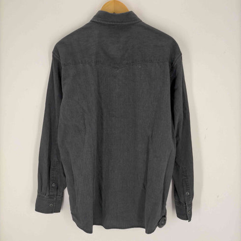 オーラリー AURALEE SELVEDGE SUPER LIGHT DENIM SHIRT WASHED BLACK メンズ JPN:4