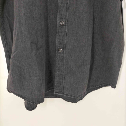 オーラリー AURALEE SELVEDGE SUPER LIGHT DENIM SHIRT WASHED BLACK メンズ JPN:4