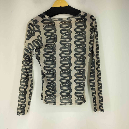 ヒステリックグラマー HYSTERIC GLAMOUR SNAKE LOOP柄 Tシャツ レディース FREE