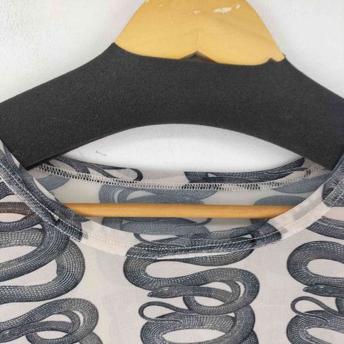 ヒステリックグラマー HYSTERIC GLAMOUR SNAKE LOOP柄 Tシャツ レディース FREE