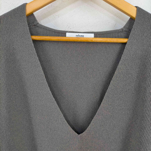 ジャーナルスタンダードレリューム JOURNAL STANDARD relume 23AW ウォッシャブルストレッチニットVネックプルオーバー レディース FREE