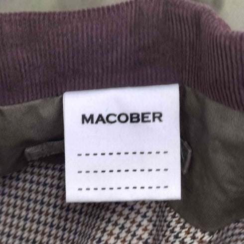 マコバ macober 裏地千鳥格子 トレンチコート メンズ import:L