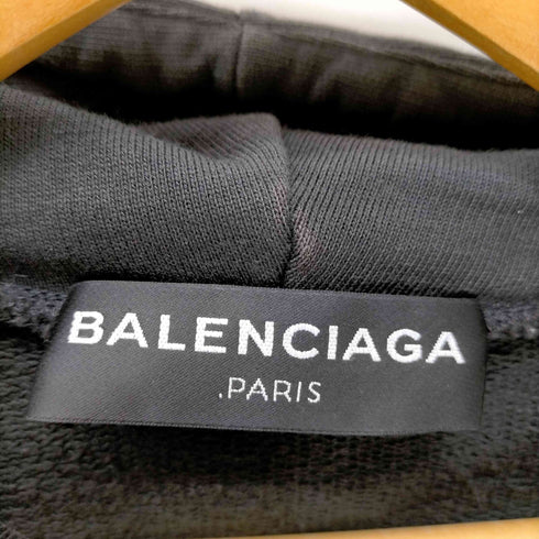 バレンシアガ BALENCIAGA 無地 ショート丈 ラグラン プルオーバーパーカー メンズ import:S