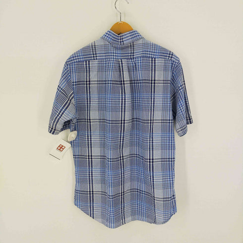 サイコバニー Psycho Bunny ロゴワッペン シアサッカー半袖チェックシャツ メンズ JPN:XL