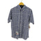 サイコバニー Psycho Bunny ロゴワッペン コットン半袖チェックシャツ メンズ JPN:XL