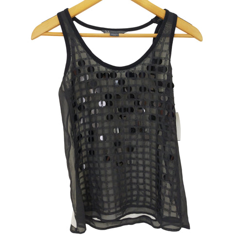 エンポリオアルマーニ EMPORIO ARMANI フロント スパンコール デザイン ノースリーブ レディース import:XS