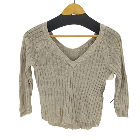 マックスマーラ ウィーケンドライン Max Mara WEEKEND LINE イタリア製 Vネッククロップドニットトップス レディース import:M