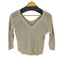 マックスマーラ ウィーケンドライン Max Mara WEEKEND LINE イタリア製 Vネッククロップドニットトップス レディース import:M
