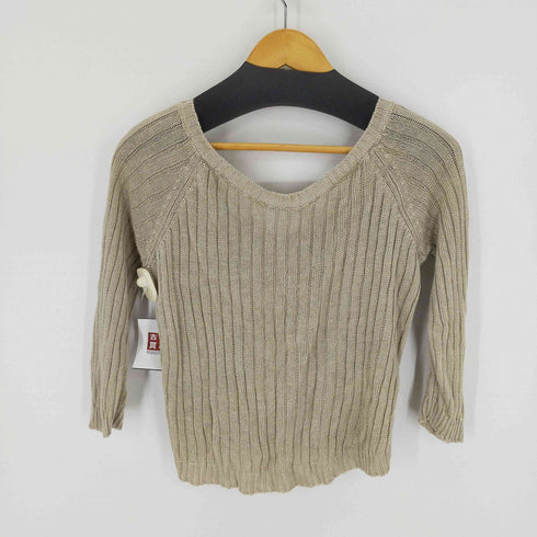 マックスマーラ ウィーケンドライン Max Mara WEEKEND LINE イタリア製 Vネッククロップドニットトップス レディース import:M