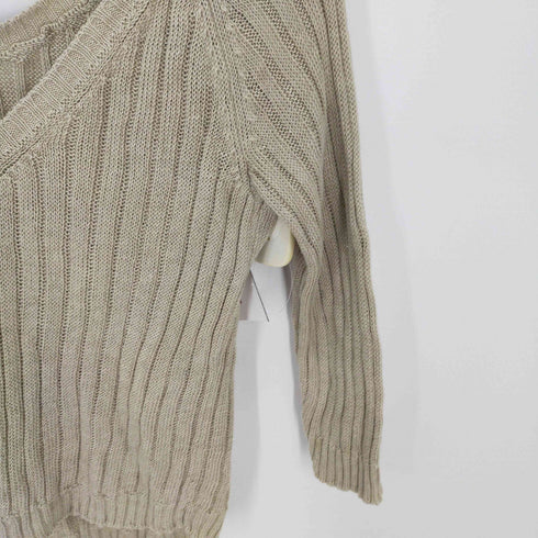 マックスマーラ ウィーケンドライン Max Mara WEEKEND LINE イタリア製 Vネッククロップドニットトップス レディース import:M