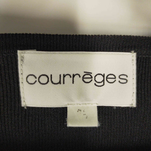 クレージュ courreges 花刺繍 スパンコール長袖カットソー ビーズ レディース 36