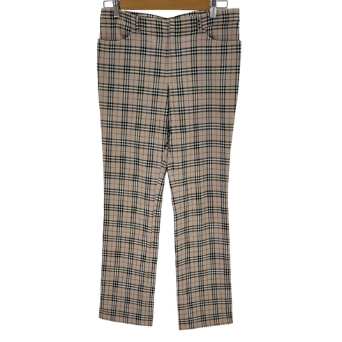 バーバリーロンドンブルーレーベル BURBERRY LONDON BLUE LABEL ノバチェック ウールパンツ レディース JPN:40