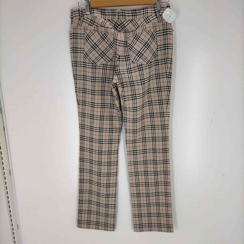 バーバリーロンドンブルーレーベル BURBERRY LONDON BLUE LABEL ノバチェック ウールパンツ レディース JPN:40