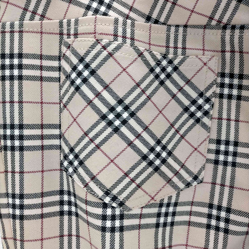 バーバリーロンドンブルーレーベル BURBERRY LONDON BLUE LABEL ノバチェック ウールパンツ レディース JPN:40