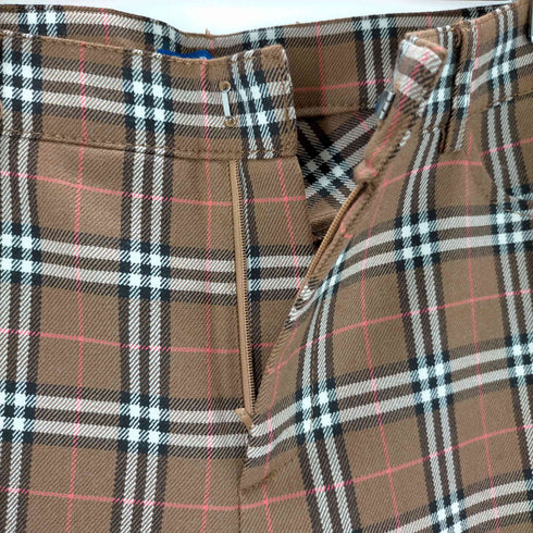 バーバリーロンドンブルーレーベル BURBERRY LONDON BLUE LABEL ノバチェック ウールパンツ レディース JPN:38