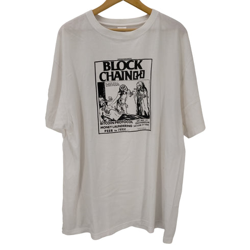 ユナイテッドアスレ UNITED ATHLE SATOSHI NAKAMOTO BLOCK CHAIN Tシャツ メンズ XXXL