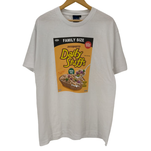インターブリード INTERBREED DAILY STUFFS プリント クルーネック半袖Tシャツ メンズ JPN:L