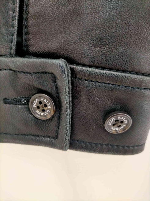 ポロバイラルフローレン Polo by RALPH LAUREN 90S 裏地チェック ポニー刺繍 ラムレザージップアップジャケット メンズ JPN:L