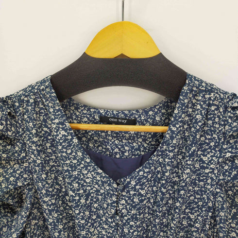 ワンウェイ one way 花柄パワショル半袖ワンピース レディース