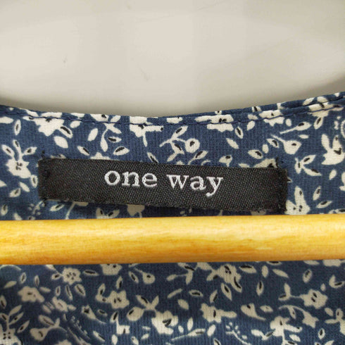 ワンウェイ one way 花柄パワショル半袖ワンピース レディース