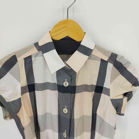 ブルーレーベルクレストブリッジ BLUE LABEL CRESTBRIDGE ベルト付き チェックミニスカワンピース レディース 36