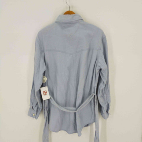 ザラ ZARA ベルテッドシャツジャケット スナップボタン レディース M