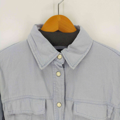 ザラ ZARA ベルテッドシャツジャケット スナップボタン レディース M