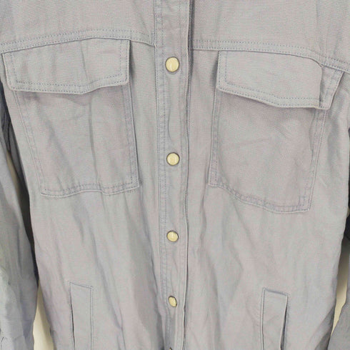 ザラ ZARA ベルテッドシャツジャケット スナップボタン レディース M
