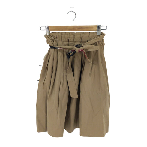ブルーレーベルクレストブリッジ BLUE LABEL CRESTBRIDGE ノバチェックベルト付き ピンタックフレアスカート レディース JPN:34