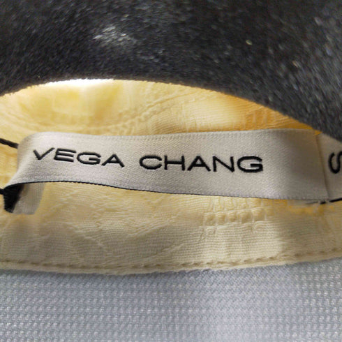 vega chang レースカラ―クロップドブラウス 金ボタン レディース S